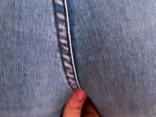 Step sis in jeans, huge bum lubricated and rough-fucked