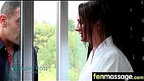 Tanned shaved busty young babe intense orgasm 3